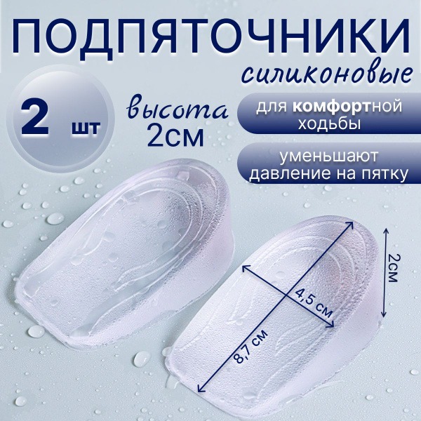 Silicone Heel Grips (2 Pack) - 87x45x20mm