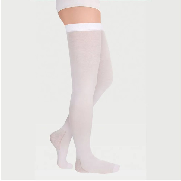 White Compression Stockings, Class 2 Compression - Ecoten Brand