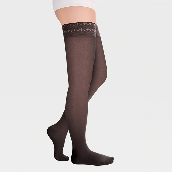 Black Compression Stockings, Class 2 Compression - Ecoten