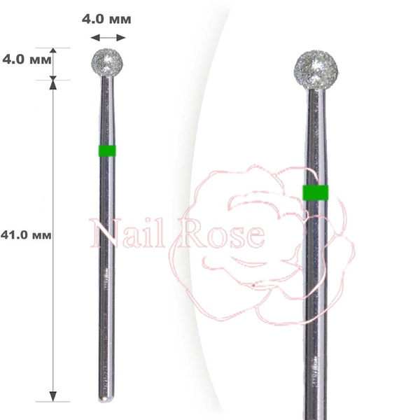 Diamond Bur Set: 20 pcs, 4.0mm Green Ring Ball, VladMiva