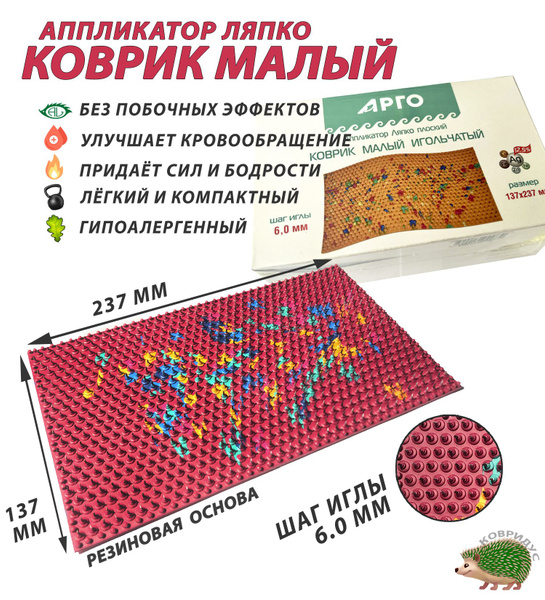 Red Small Needlepoint Rug (6mm Stitch; 137x237mm)