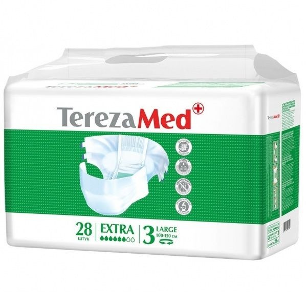 TerezaMed Adult Diapers, Size Large (N28)