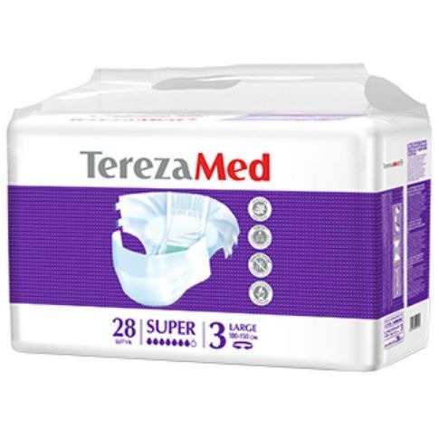 TerezaMed Adult Diapers - Size Large (Pack of 28)
