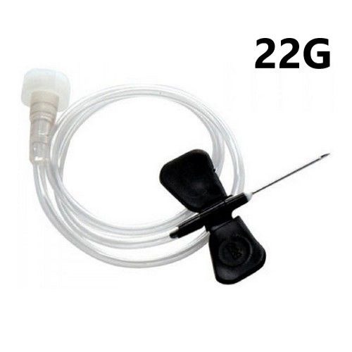 Butterfly Infusion Catheter G-22 Black (10 Pack)