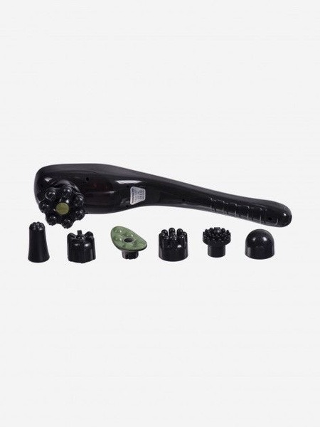 Wireless Massage Gun with LCD Display & 7 Heads - Black