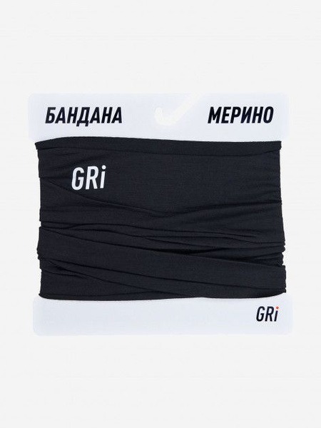 Unisex Merino Wool Black Bandana