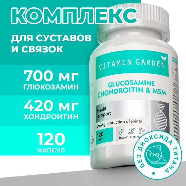 Glucosamine Chondroitin MSM for Joint & Ligament Health - 120 Capsules