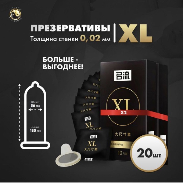 XL Ultra-Thin Condoms (56mm, 20 Count)