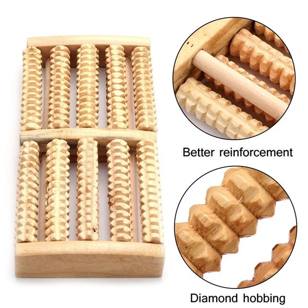 Wooden Foot Roller Massage Tool