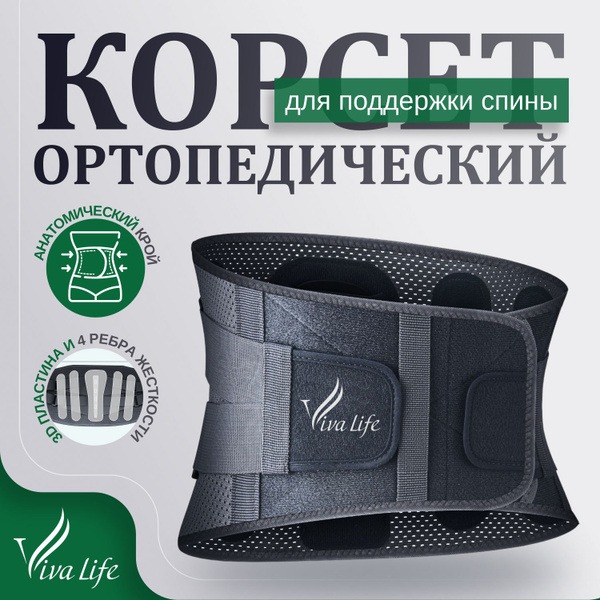Back Brace with Lumbar Support: 3D Metal Plate Corrector