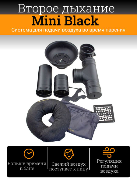 Mini Black Sauna & Steam Room Fresh Air System: "Second Breath"