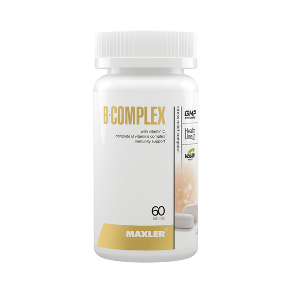 Maxler B-Complex with Vitamin C - 60 Capsules (1 Bottle)