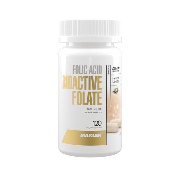 Maxler Bioactive Folate 5-MTHF (120 Capsules)