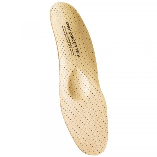 Orthotic Insoles with Rigid Support (Cotton Blend), Beige, Size 38