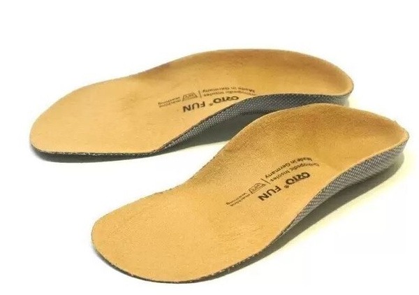 Kids' Orthotic Insoles with Raised Edges (ORTO) - Beige, Size 37/38