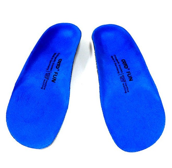 Kids' Orthotic Insoles with Raised Edges (ORTO) - Blue, Size 25/26