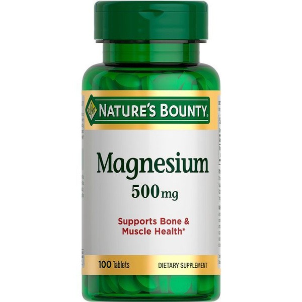 Nature's Bounty Magnesium 500mg Tablets - 100 Count