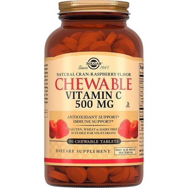 Solgar Vitamin C 500mg Raspberry Tablets (90 Count)