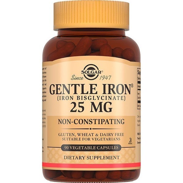 Solgar Gentle Iron 25mg, 90 Capsules: Easy-to-Absorb Supplement