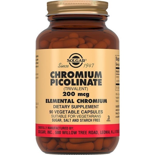 Solgar Chromium Picolinate 200 mcg, 90 Capsules