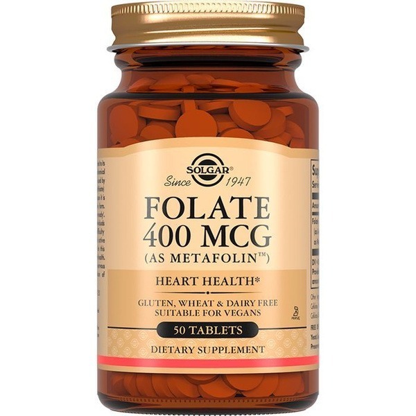 Solgar Metafolin Folate 400 mcg (50 Tablets)