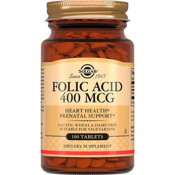 Solgar Folic Acid 400 mcg (100 Tablets)