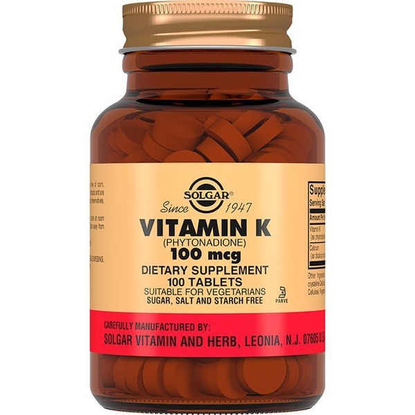 Solgar Vitamin K2 100 Tablets