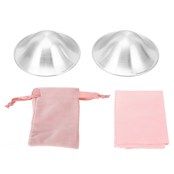 Silver Nursing Nipples for Newborns: Pain & Irritation Relief (2 Pack)
