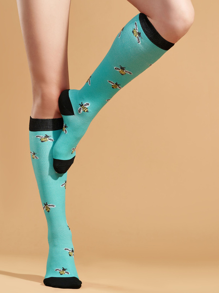 Compression Socks Red Heat: Turquoise & Black (1 Pair)