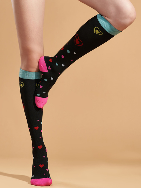 Compression Socks - Black & Pink - Red Heat Brand