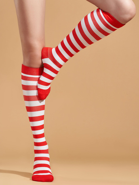 Compression Socks Red Heat: Red & White (1 Pair)