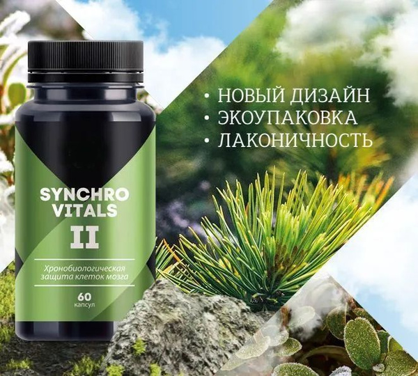 Brain Cell Chrono-Protection with SynchroVital II: 60 Capsules