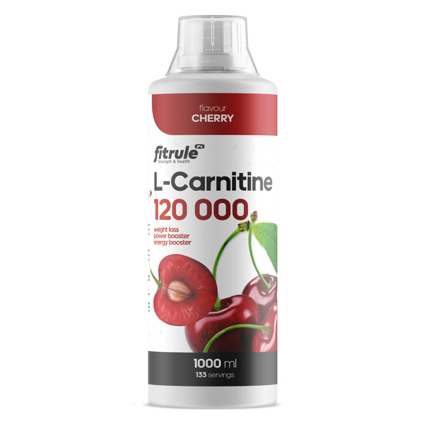 Cherry L-Carnitine 120000mg Concentrate (1000ml) - Fitrule Non-Alcoholic Beverage