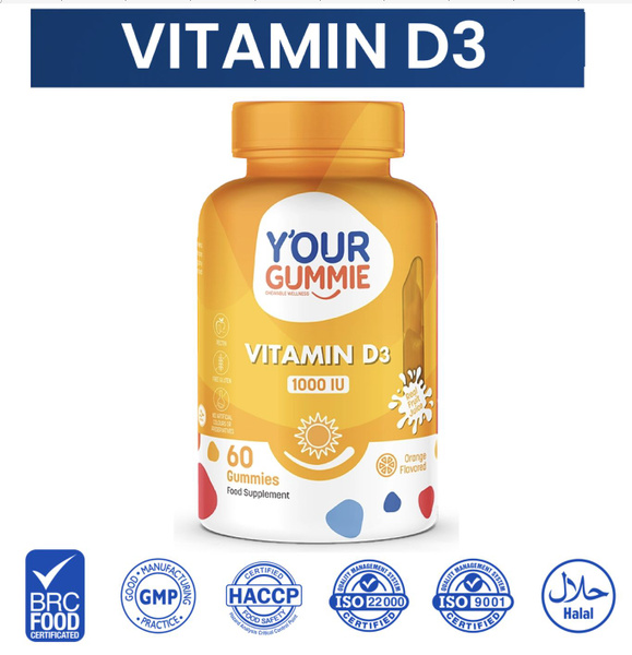 Vitamin D3 Gummies 1000 IU (60 Count) - Turkey