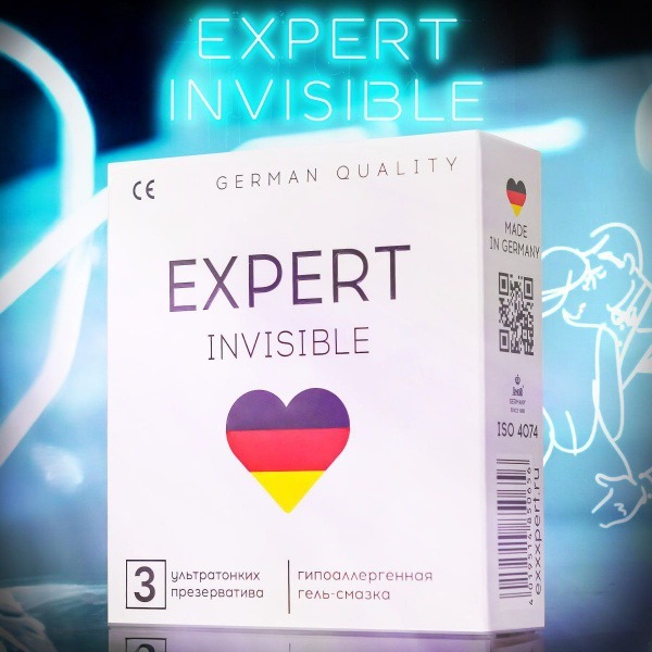 Expert Invisible Ultra-Thin Condoms (3-Pack)