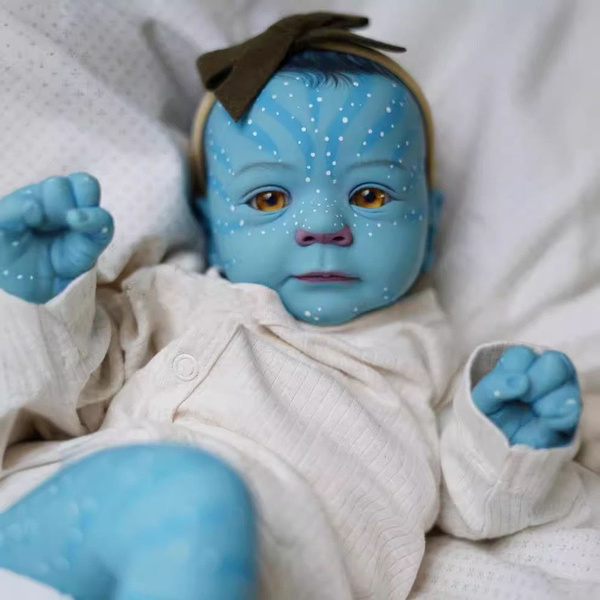 Realistic Reborn Baby Doll, 19"/48cm Hand-Painted Avatar, Soft Body