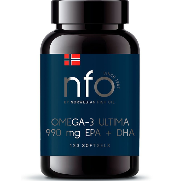 Norwegian Omega-3 Fish Oil 990mg - 120 Capsules