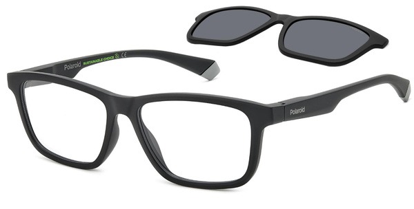 Polaroid PLD 2147/CS O6W 99 Sunglasses with Clip-On Polarized Lenses