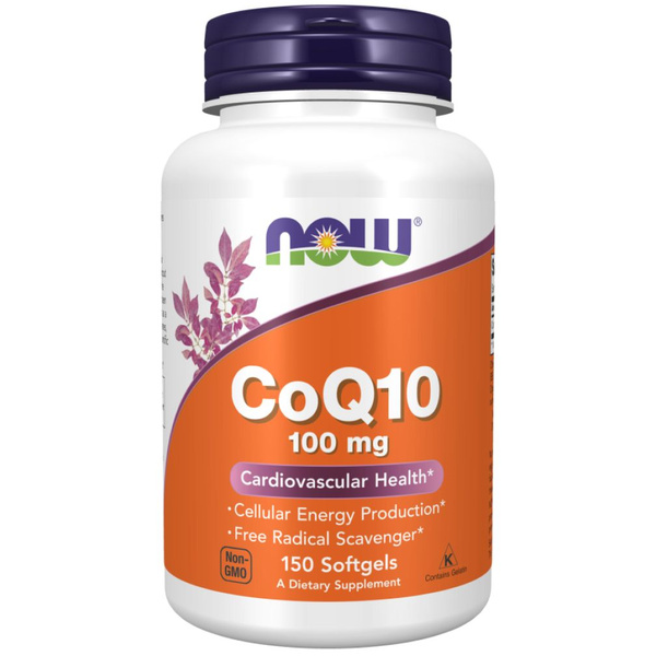 NOW CoQ10 100mg, 150 Capsules (640mg Total Weight)