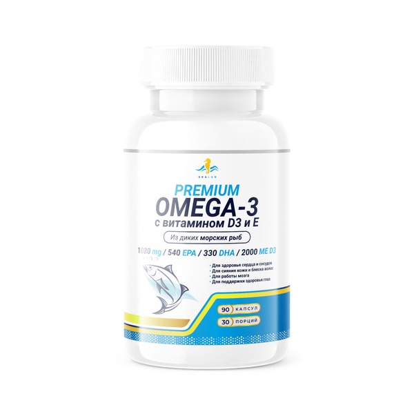 Premium Omega-3 Triglyceride with Vitamins D & E