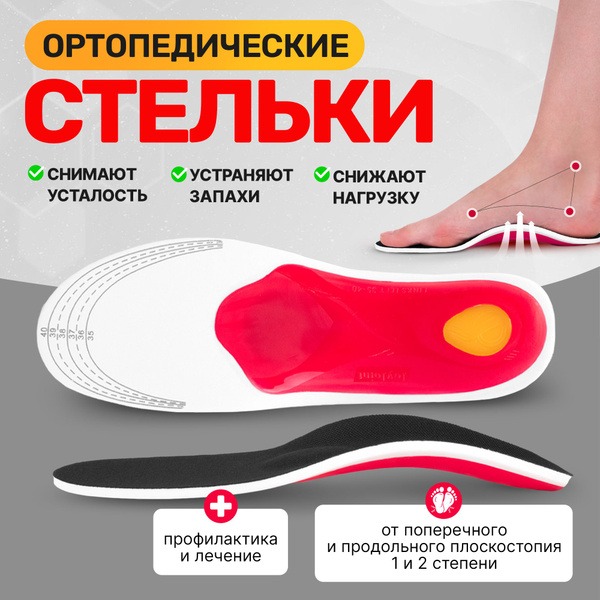 Supportive Orthotic Insoles for Flat Feet & Foot Pain Relief