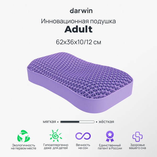 Darwin Cell Adult Orthopedic Pillow (62x36x10/12cm)