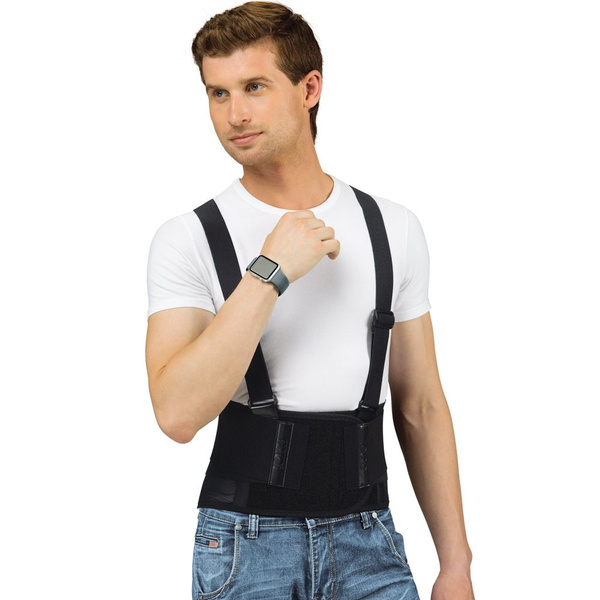 Black Corset Waist Cincher with Straps - Size M