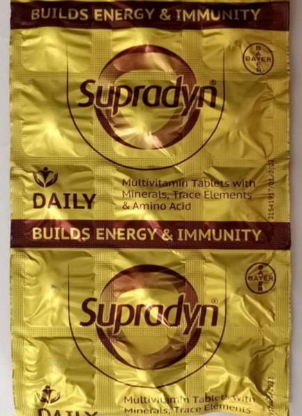 Supradyn 15 Tablets + 10 Blister Pack: India
