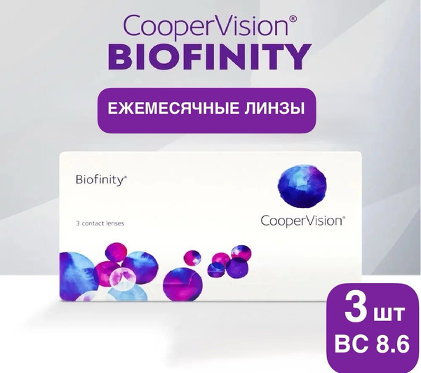 Biofinity Monthly Contact Lenses -1.75, 8.6 Diameter