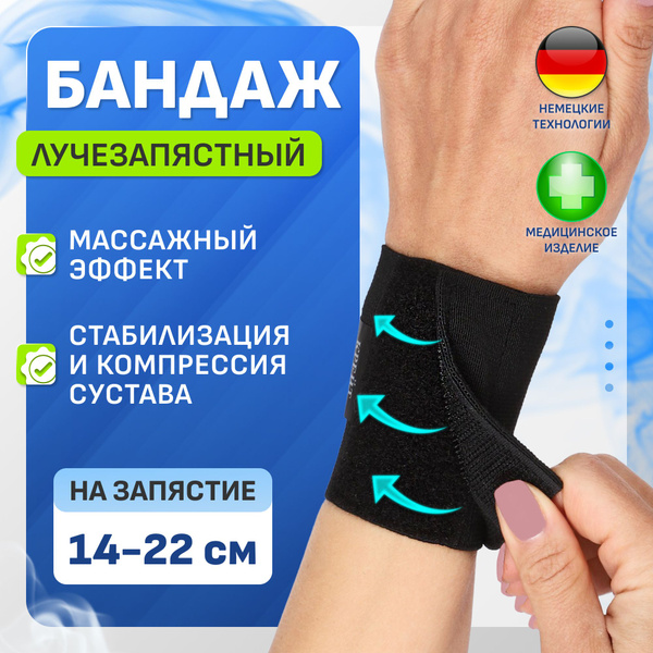 Wrist Brace F-200: Adjustable Support for Sports & Intense Activities (14-16cm)