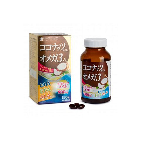 Omega-3 Fish Oil (DHA, EPA, ALA) 150 Capsules - Japan