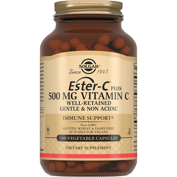 Solgar Ester-C Plus Vitamin C 500mg Capsules (100 Count)