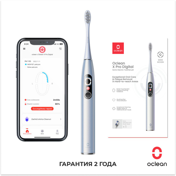 Oclean X Pro Electric Toothbrush - Silver