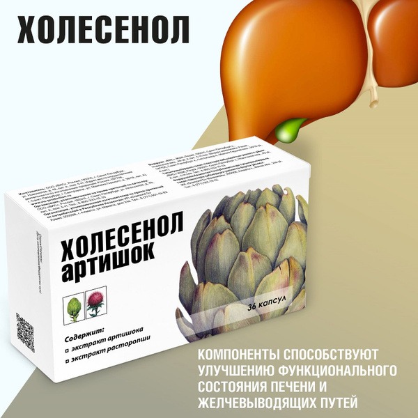 Liver Support: Cholesenol Artichoke Hepatoprotector - Artichoke & Milk Thistle Extract (36 Capsules)